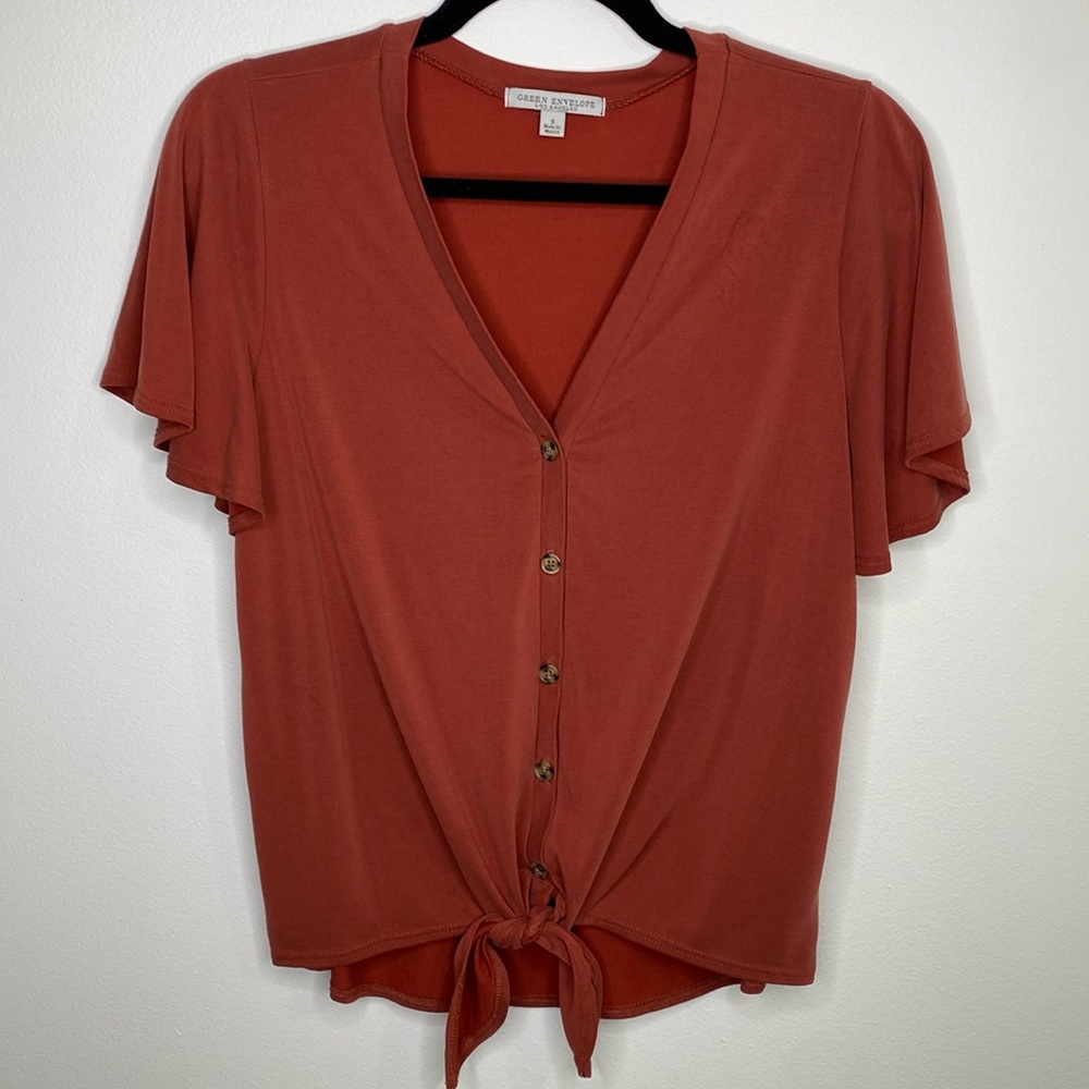 🩷🩵Green Envelope Top